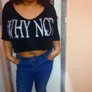 'Rainbows' Cropped Over The Shoulder Top